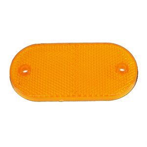 REFLECTOR, 3-1 / 8" X 1-3 / 8" OVAL, AMBER LENS, SCREW MNT