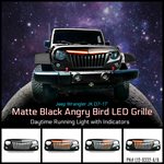 LED-NEON JEEP WRANGLER GRILL, AMBER / AMBER