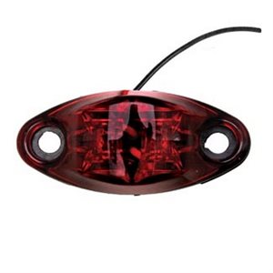 "DRAGON'S EYE",MARKER / CLEARANCE, 2 DIODES, RED LENS, 1 WIRE