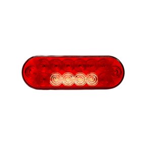 6" RED OVAL LED LIGHT, Stop / Tail / Indicator / Reverse